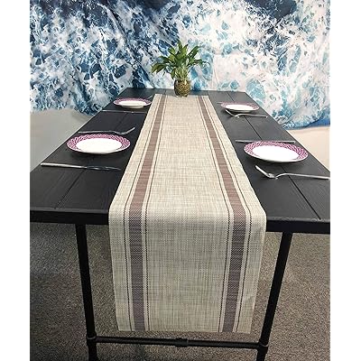 テーブルランナー テーブルセンター 食卓ランナー おもてなし 食卓飾り 断熱 清潔しやすい 滑り止め お家用 レストラン ホテル用品 ズレ防止 丸洗いOK, コーヒー色 180x30cm