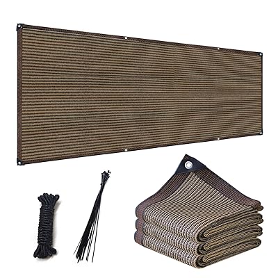 ベランダ目隠し 0.9M*8M 遮光ネット コーヒー色 プライバシー保護 日除けシェード 厚みを増した バルコニー マンション UVカット シェード 50CMごとに1つのロープ穴