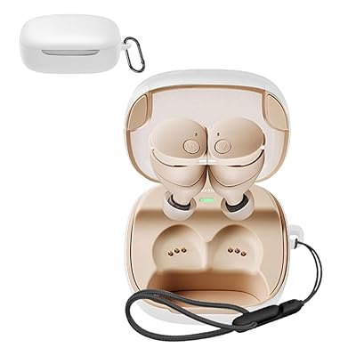 For オーディオテクニカ ATH-CKS50TW2 ケース柔らかなシリカゲルのスポーツクールなデザイン 装着充電可能 衝撃吸収 防水 防塵 軽量 紛失防止用のフックを搭載した スリムソフト ケースカバー 落下防止 オーディオテクニカ ATH-CKS