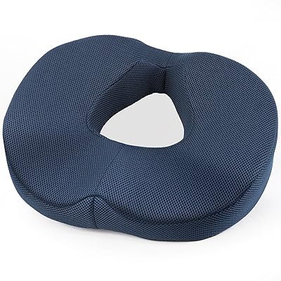 円座クッション 産後ママ用 ドーナツクッション 痔 低反発 穴あき 尾てい骨が痛くならない 丸型 通気性..