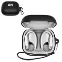For Beats Powerbeats Pro 2 ケース 紛失防止用のフックを搭載した 軽量 キズ防止 防塵 傷つきにくい 柔らかなシリカゲルのスポーツクールなデザイン 衝撃 吸収 スリム ソフト ケースカバー 落下防止保護(ブラック)