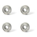 ミニチュアベアリング 外径 8mm×内径 3mm×厚さ 3mm 4個入り ミニベアリング ボールベアリング 両面メタルシールド 深溝玉軸受 ベアリング 4個入り 83zz(4)