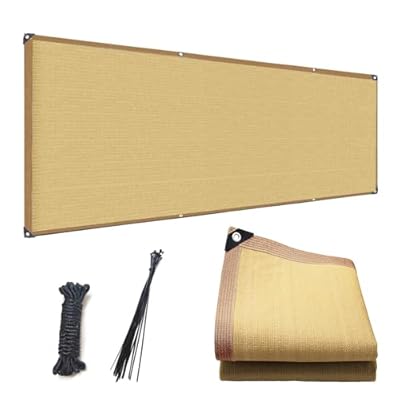 ベランダ目隠し 0.8M*9M 遮光ネット 黄色 プライバシー保護 日除けシェード 厚みを増した バルコニー マンション UVカット シェード 50CMごとに1つのロープ穴