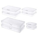 8個セット混合サイズ収納ケース 小 透明 部品 アクセサリー パーツ 収納箱 プラスチック 小物入れ