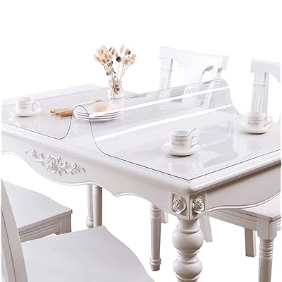 PVC製 テーブルクロス 透明 テーブルマット デスクマット 長さ40cm-240cm ビニールマット テーブルカバー 厚さ1mm 防水 耐久 汚れ対策 80*140cm