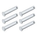 クレビスピン 10 mmx50 mm 6個 シングルホール フラットヘッド 炭素鋼 ファスナーピン 金属デバイス用 家具取り付け用 工業用 DIY用