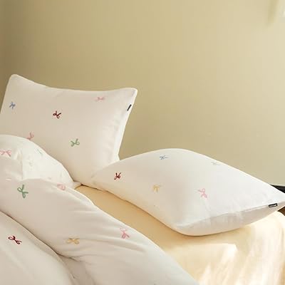 枕カバー ピローケース 2枚セット 可愛いリボン マイクロファイバー 冬 あったか 吸湿発熱 静電気防止 ふわふわ 毛玉なし 防臭 抗菌・防ダニ 肌に優しい (少女のパーティー)