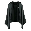 UVカット ポンチョ 大判 160×80cm 冷感ポンチョ 日よけ フード付き 紫外線99%遮断 アウトドア 通勤 スポーツ 熱中症対策 軽量 洗濯可(ブラック)