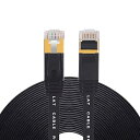 LANケーブル 50m フラットケーブル CAT6準拠 1Gbps/250MHz ランケーブル RJ45コネクタ 1.5mm厚 やわらか イーサネットケーブル サーバー 企業様向け 業務用 カテゴリ6(50m-ブラック)