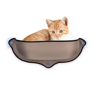 ハンモック 猫 窓 吸盤 猫窓枠座り台 ウィンドウベッド 耐荷重13kg マット付き 日向ぼっこ ペットベッド 取り付け簡単 (1)のサムネイル