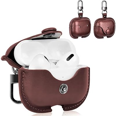 AirPods Pro 2 用 ケース(2023/2022)エアーポッズプロ2 ケース本革 PU革 AirPods Pro 2 レザーケース カバー 落下防止 ...