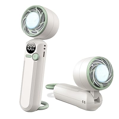 ハンディファン 冷却プレート ペルチェ素子 携帯扇風機 1〜100段階無段階風量調整 大容量 静音・強力 ..