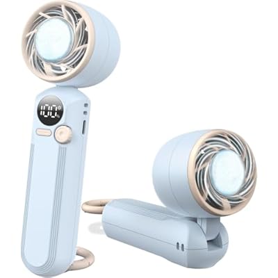 ハンディファン 冷却プレート ペルチェ素子 携帯扇風機 1〜100段階無段階風量調整 大容量 静音・強力 ..