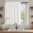 カフェカーテン レース 麻風 小窓用 70cm丈 幅100 ホワイト 1枚 レースカーテン 透けない 外から見えにくい 目隠し 半遮光 断熱 UVカット 通気 洗える キッチン リビング トイレ 玄関