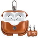Airpods 4 用 ケース エアーポッズプロ4 ケース本革 PU革 Airpods 4 レザーケース カバー 落下防止 耐衝撃 LEDライト可視 持ち運びに...
