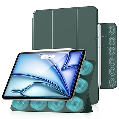 iPad Air 11インチ ケース (M3/M2、2025/2024) iPad Air 第5/4世代 2022/2020 10.9インチ iPad Pro 11 ケース 2018 マグネット 磁気吸着 カバー 三つ折スタンド オートスリープ/ウェ
