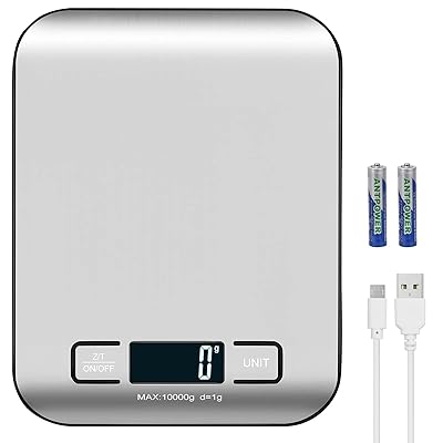 デジタルキッチン秤、ステンレスパネル、包装、小企業、食品、手作り、液体、逸品の携帯型輸送郵便秤に..