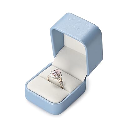 指輪ケース プロポーズ リングケース 持ち運び ミニ PUレザー 1個用 記念日 婚約指輪 プレゼントなどに適当 H15901 (ブルー)