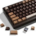 XVX シャインスルーキーキャップ -133キー チェリープロファイル ダブルショット PBT キーキャップ 60%/75%/100%レトロゲーミングメカニカルキーボードに対応 - コーヒーブラウン