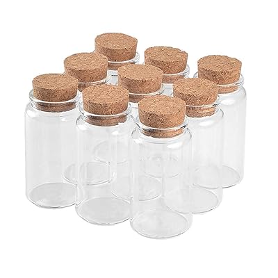 コルク栓付きの透明なガラス瓶、結婚式のプレゼント、旅行用の貯金箱、100 ml[12枚入り]