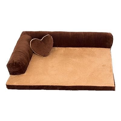 ペット ベッド 洗える ソファー モコモコ クッション スクエア 安眠 ベッド 犬 猫 寝台 四季通用 マット 夏用のござ ぐっすり眠る 休憩所 かわいい 寝床 コーヒー S