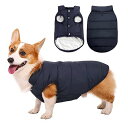 犬服 ペット防寒着 冬用服 綿服 犬 コート ジャケット 小型犬 中型犬 大型犬 向け 愛犬 猫服 洋服 ジッパー穴付き 袖なし 防水 防風 雪濡れ防止 着脱簡...
