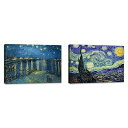ゴッホ 星空 絵画 アート ポスター パネル 壁掛け絵画 星空の絵 複製画 抽象 油絵 風水 玄関 インテリア装飾 新築 開店 開業 結婚祝い プレゼント 木枠...