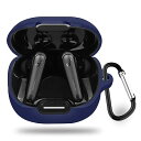 For Anker Soundcore Liberty 4 NC ケース シリコンケース 収納カバー保護ケース 耐衝撃性 落下防止保護 着脱簡単 男女兼用 装着充電可能 防水 防塵 軽量(ブルー)(2)