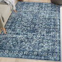 ラグ 洗える 90×150cm オールシーズン適用 ペルシャ風 ラグマット 1畳 ふわふわ おしゃれ 滑り止め ホットカーペット対応 防ダニ 防臭 軽量 防音マット リビング 寝室 チェアマット アンティーク 花柄 ブルー