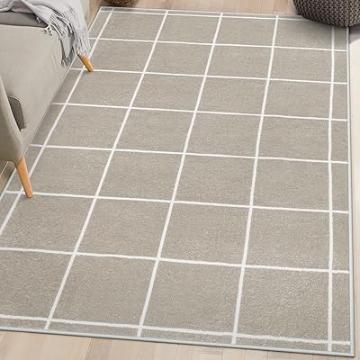 ラグ 約1畳 ラグマット 洗える 90х150cm 滑り止め オールシーズン適用 幾何学柄 北欧 ウール ふわふわ 防音 抗菌防臭 チェアマット リビング 寝室 カーペット 軽量 ミルクティー