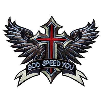 大きいアイロンワッペン バイカー スカル (8)