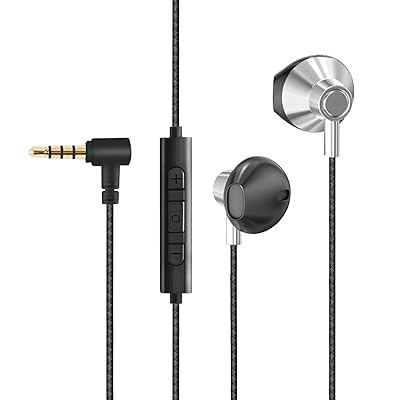 P120 マイク付きイヤホン 有線 インナーイヤー型 テレワーク パソコン用 スマホと互換性のある 3.5mm シルバー