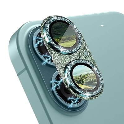 ラインストーン カメラフィルム iPhone 16/iPhone 16 Plus 対応 レンズカバー カメラ保護 アルミ合金縁..