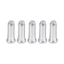 100ピース ワイヤーエンドキャップ 耐久性 防摩耗 先端保護 2.5ミリメートル 自転車アクセサリー トラックバイク ブレーキラインキャップ 3色 銀色 バイクメンテナンス スポーツバイク