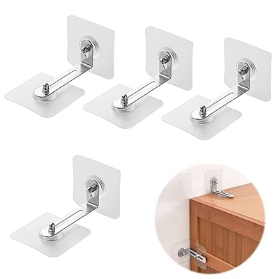 家具固定用 転倒防止器具 家具転倒防止 4組セット 地震対策 家具 固定 落下防止 簡単取付 穴あけ不要 子供 本棚 コーナーラック テレビラック