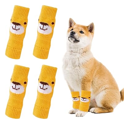 ペット レッグウォーマー 犬レッグソックス 犬ソックス 犬用 レッグガード かわいい 関節プロテクター 犬足舐め防止 けが予防 保護 防寒 汚れ防止 防寒 お散歩用 室内用 (XL)