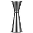 メジャーカップ カクテル用計量カップ 30/60ml 目盛り付き ダブルエンド ステンレス製ロールリム カクテル用計量カップ (30ml / 60ml, シルバ...