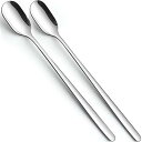 長いスプーン 2本 23cm パフェスプーン ステンレス製バースプーン ロングスプーン マドラー アイスコーヒー用 お茶 アイスクリーム サンデー デザートスプーン 長いスプーン ソーダスプーン
