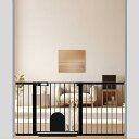 ベビーゲート ペットドア付き ペットゲート 高さ76cm 猫 犬 ゲート 猫 脱走防止 ゲート 猫が通れる 階段上 猫 ドア ベビーフェンス 突っ張り式 ダブル...