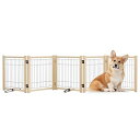 ペットゲート ペットフェンス 高さ43cm 幅292cm 木製犬用ゲート 置くだけ 折りたたみ ついたて ペット 倒れない 飛び出し 脱走防止 中小型犬用 5枚...