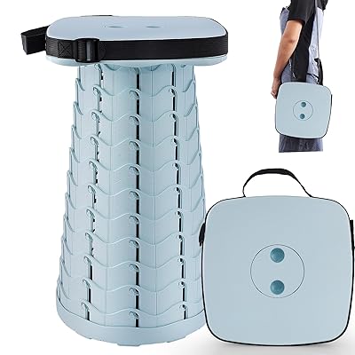 G GO HO 折りたたみ椅子 伸縮式 四角 コンパクト 持ち運びに便利 アウトドチェア キャンプ椅子 軽量 耐荷重220kg 10段階調節可能 1秒開閉可能 防水 キャンプ 釣り 体育会 花見用 (ミントグリーン)