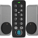 【新登場 3 in1】For SwitchBot スマートロック プロ 保護ケース(2枚セット) 衝突防止 指紋認証パッド 保護ケース カバー 全面保護 取付カンタン 防水 耐衝撃 耐久性 キズ防止 SwitchBot Lock Pro with K
