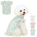 犬 服 春 シャツ 可愛い さくらんぼ柄 フリル袖 ラウンドネック 犬服 洋服 小型犬 中型犬 服 春夏 柔らかい 通気性 伸縮性 軽量 ペット服 抜け毛防止 ...