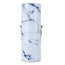メイクブラシケース ホルダー スタンド ケース6.4cm*17.4cm メイク道具 専用 収納 ボックス PU 旅行 携帯便利 円筒型 (ホワイト)