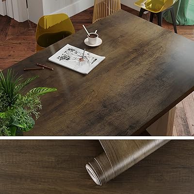 壁紙シール のり 木目シート リメイクシート 木目調 カッティングシート リフォームシート ブラウン 壁紙 はがせる 40cmx900cm 厚手 ウォールステッカー テーブルシート クロス 襖紙 防水シート DIY インテリア 壁紙 補修 耐熱 防カ