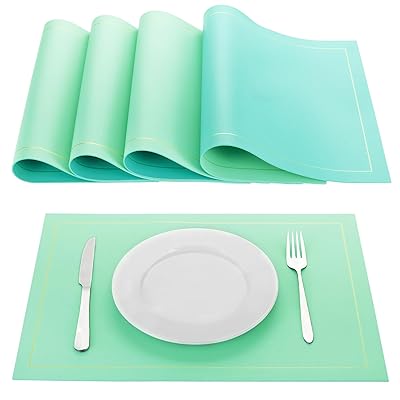 ランチョンマット PU両面 おしゃれ 高級 防汚防水 断熱 お手入れ簡単 環境に優しい素材 油がつかない ..