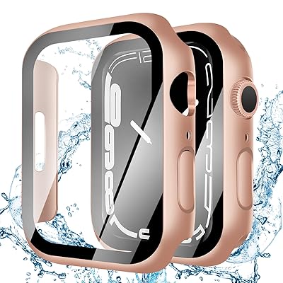 【2024改良ケース】 対応 アップルウォッチSE2/SE/6/5/4 カバー 40mm Apple Watch SE2/SE/6/5/4 ケース 40mm PC素材 IP68 防水ケース Apple Watch ケース ガラスフィルム 一体型 日本