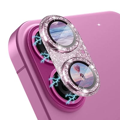 ラインストーン カメラフィルム iPhone 16/iPhone 16 Plus 対応 レンズカバー カメラ保護 アルミ合金縁..