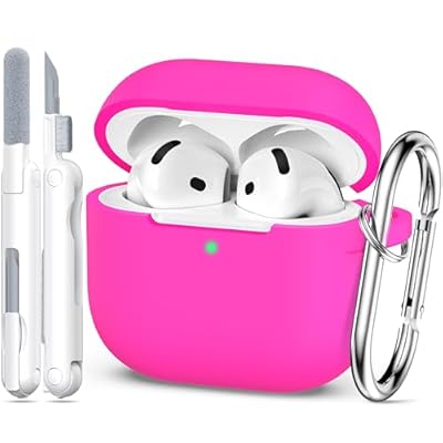 AirPods 第4世代用ケースカバー、ミリタリーグレードのソフトシリコン製衝撃吸収AirPods 用ケース、キ..