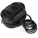 ヘアゴム 4mm 大容量 髪ゴム 黒 60本/100本/60本&収納ケース付き3タイプ選べる 丈夫 伸縮性良い 使いやすい 髪の毛ゴム レディース メンズ (ブ...